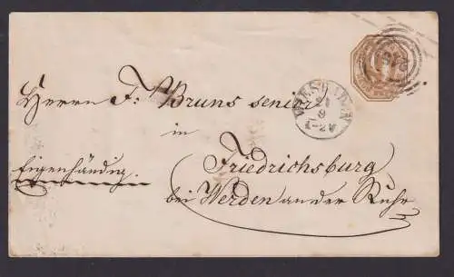 Bahnpost Altdeutschland Thurn & Taxis 9 Kr Ganzsache NrnSt. 215 Wiesbaden Hessen