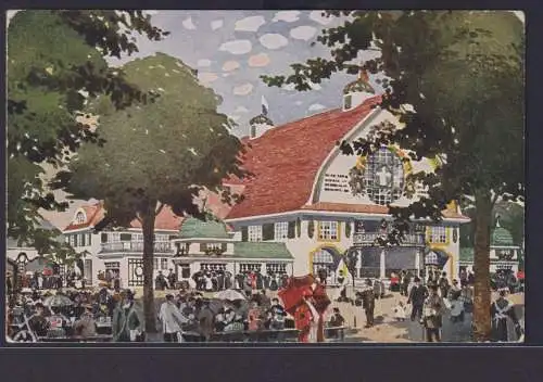 Ansichtskarte tolle Künstlerkarte Amtliche Ausstellungs Postkarte München 1908