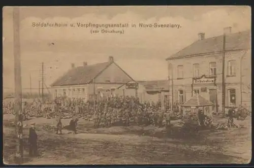 Militaria Ansichtskarte Novo Svenziany Dünaberg Lettland Feldpost n. Berlin 1916
