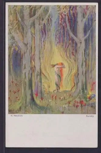 Ansichtskarte Jugendstil Art Nouveau Parsifal Kundry Herrmann Hendrich Maler