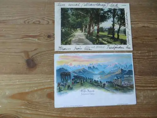 Schweiz Ansichtskarten inter. Lot von 27 alten Karten incl. Lithos