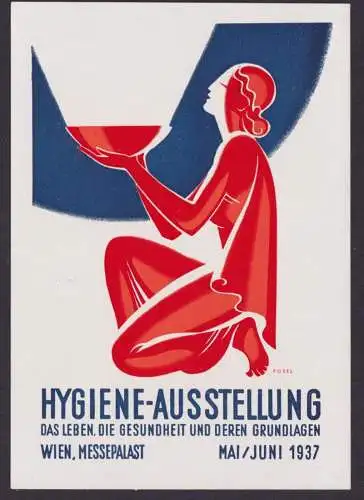 Österreich Wien gute Anlasskarte Hygiene Ausstellung Gesundheit Messepalast