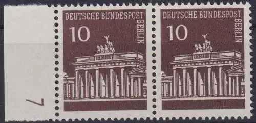 Berlin 286 DZ Druckerzeichen 7 im Paar Luxus postfrisch MNH Kat.-Wert 40,00++