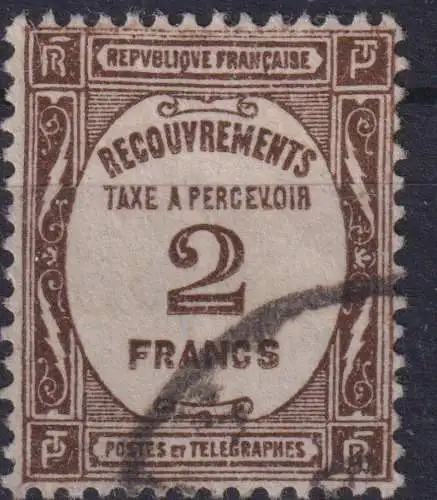 Frankreich Porto 66 gestempelt Postauftragsmarken Ausgabe 1931 Kat.-Wert 30,00