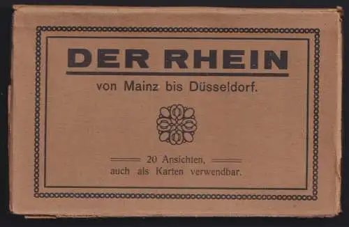 Ansichtskarten Sammlung Der Rhein Mainz bis Düsseldorf 20 Ansichten Leporello
