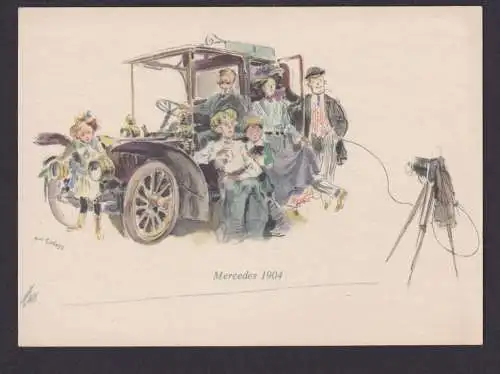 Ansichtskarte Auto Automobil Mercedes Benz 1904 Reklame Werbung Stuttgart