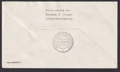 Flugpost Air Mail Brief Japan Erstflug Tokio Frankfurt Flughafen 25.1.1961
