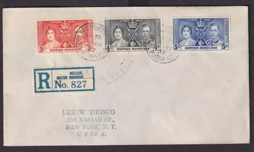 Briefmarken Britische Kolonien British Honduras König Georg Elisabeth Krönung