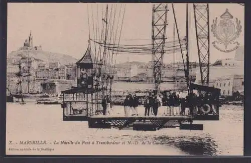 Ansichtskarte Marseille Frankreich Hafen Schwebefähre Schiffe