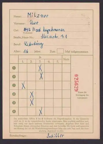 Bund Ganzsache Bedeutende Deutsche FP 9 Funklotterie Oeynhausen Hamburg 17,50