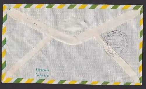 Flugpost Brief Air Mail Lufthansa Brasilien Berlin Wilmersdorf via Frankfurt der