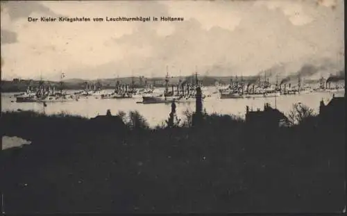 Ansichtskarte Kiel Kriegshafen Marine Schiffspoststempel MSP Nr. 2a 22.1.1916