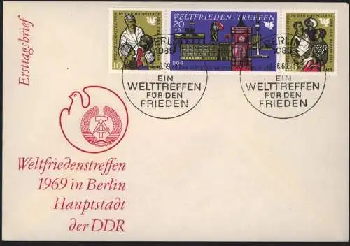 DDR Brief Zusammendruck W Zd 207 FDC Berlin Motiv Brandenburger Tor