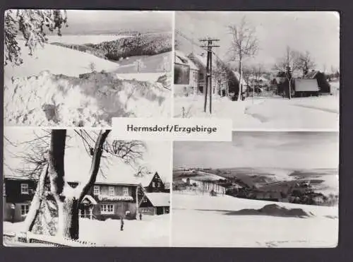 Ansichtskarte Hermsdorf Sachsen Erzgebirge Winter Schnee