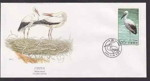 China Asien Fauna Storch schöner Künstler Brief