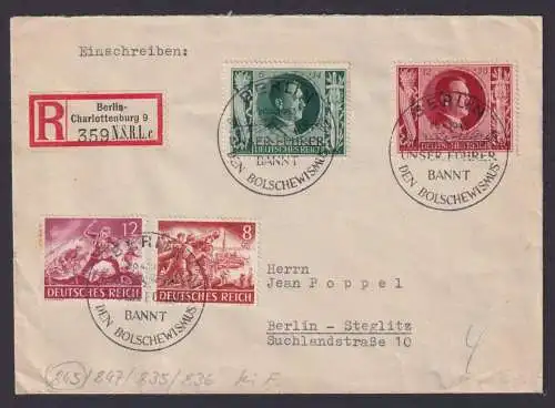 Deutsches Reich Berlin R Brief Steglitz SST R-Zettel N.S.R.L.c Heldengedenktag