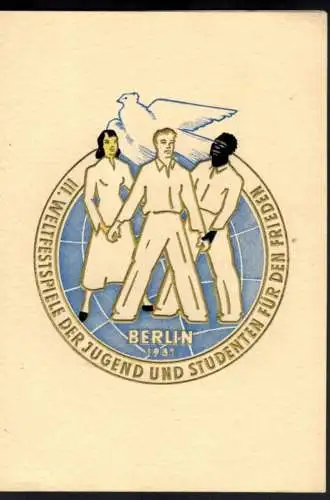DDR Weltfestspiele Jugend + Studenten 289-292 Faltkarte Sport Luxus