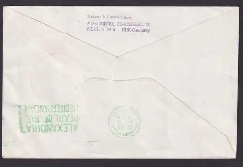 Flugpost Brief Air Mail Olympic Airways Lufthansa DDR Zuleitung Kairo Ägypten