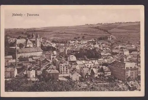 Ansichtskarte Malmedy Belgien Panorama Augsburg via Feldpost