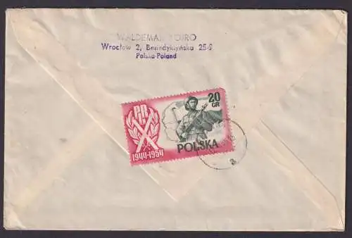 Warschau Polen Brief MEF Flugpost PRL Polnische Volksrepublik Witten