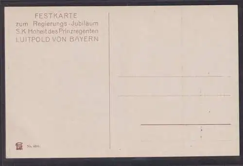 Ansichtskarte Luitpold von Bayern Monarchie Adel Künstlerkarte Herrscher Gedenk-