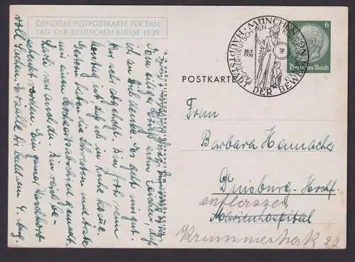 Briefmarken Deutsches Reich Propaganda Privatganzsache Tag der Deutschen Kunst