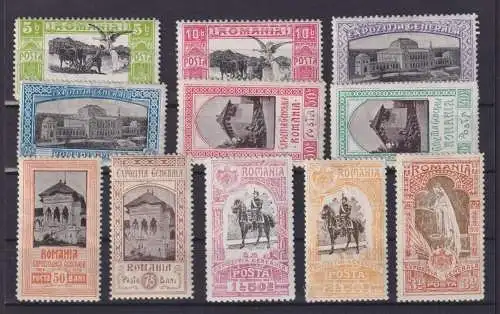 Briefmarken Rumänien 197-207 Bukarest Ausstellung kompl. ungebraucht Kat. 270,00