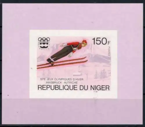 Afrika Niger506-510 B Olympia Sport Winterspiele Innsbruck Sonderblocksatz