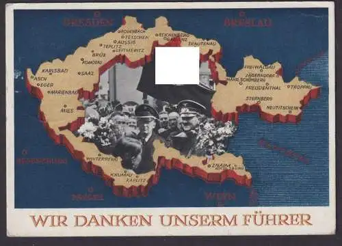 Ganzsache Deutsches Reich Kelbra Kyfhäuser Sachen Anhalt ungelaufen Landkarte