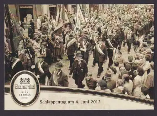 Ansichtskarte Einladungskarte Hof Bayern Schlappentag 4.Juni 2012 Reklame