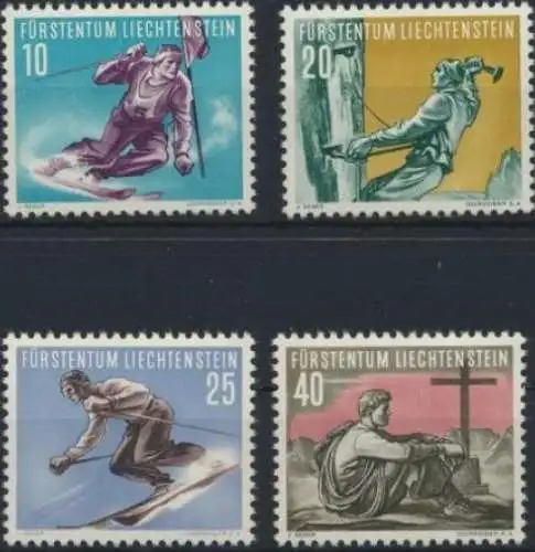 Liechtenstein 334-337 Sport Luxus postfrisch MNH Kat.-Wert 70,00