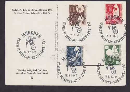 Bundesrepublik 167-170 München Verkehrs Ausstellung auf guter selt. Anlasskarte