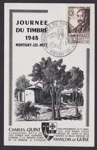 Philatelie Tag der Briefmarke Montigny Les Metz Frankreich gute Künstlerkarte