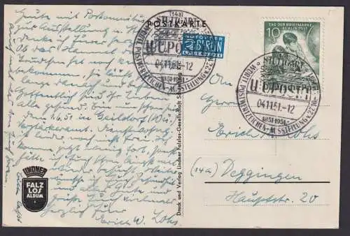 Berlin Stuttgart Philatelie WÜPOSTA Briefmarken Ausstellung EF 80 Tag der