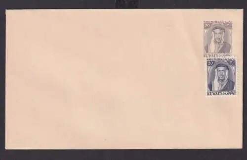 Kuwait Ganzsache Umschlag 20 c grau 151 x 89 mm