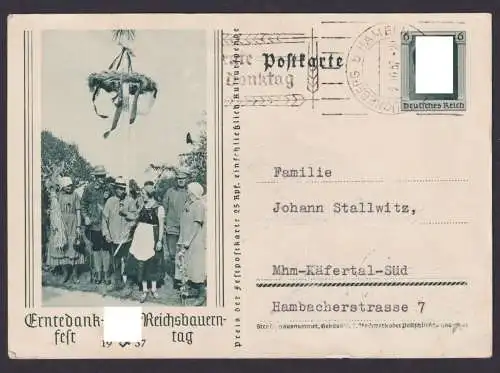 Briefmarken Deutsches Reich Motivkarte Erntedankfest Reichsbauerntag 1937 ab