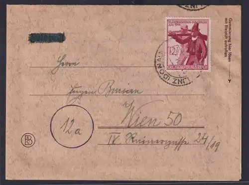 Ostmark Linz Deutsches Reich Brief EF 898 Landesschießen Tirol Österreich n Wien