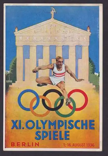 Berlin Ansichtskarte Deutsches Reich Sport Anlass XI. Olympische Spiele 1936