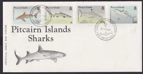 Pitcairn Inseln Brief Tiere Fische 396-399
