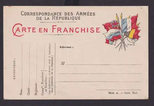 Ansichtskarte Armee Post Frankreich