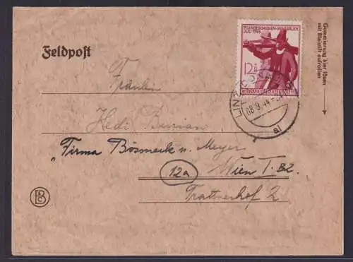 Ostmark Linz Deutsches Reich Brief EF 898 Landesschießen Tirol Österreich Wien