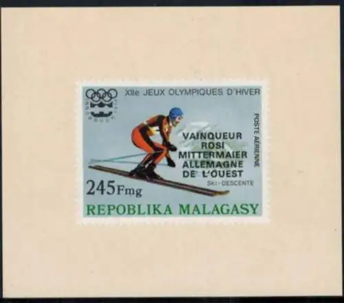 Afrika Madagaskar 802-806 Olympia Sport Sonderblocksatz Zähnung aufgedruckt