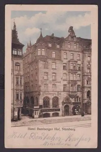 Ansichtskarte Nürnberg Bayern Hotel Bamberger Hof Verlag Urania Graphisches