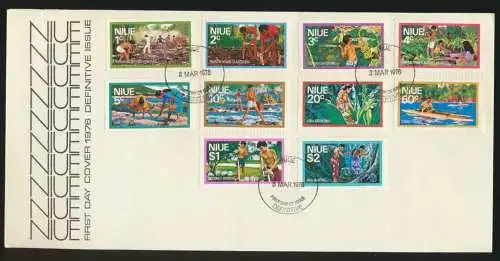 Niue The Rock Südpazifik Brief FDC mit attraktive Südsee Frankatur u.a. Fischen