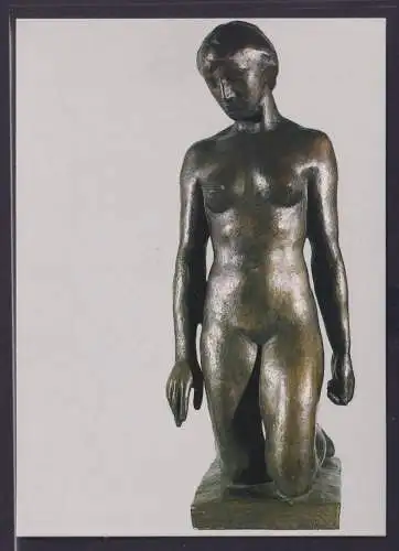 Ansichtskarte Knieende Flora Bronze Statue Richard Scheibe