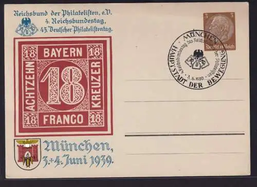 Deutsches Reich Brief Privatganzsache Hindenburg Philatelie München guter SST