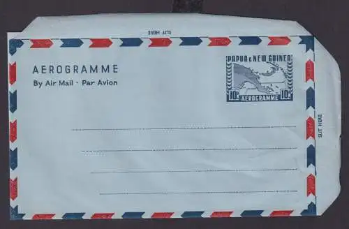 Papua Neuguinea New Guinea Ganzsache Postal stationery Aerogramm Air letter 10 d