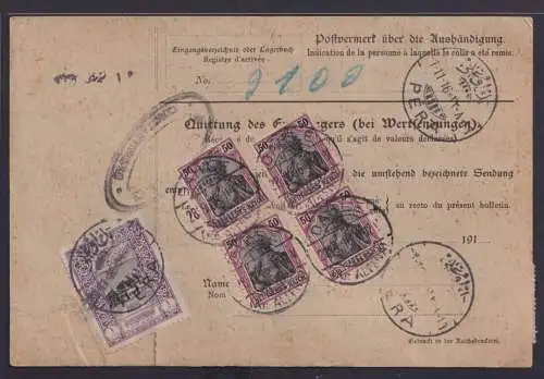 Deutsches Reich Brief Destination Dahle Altena via dresden n Constantinopel mit