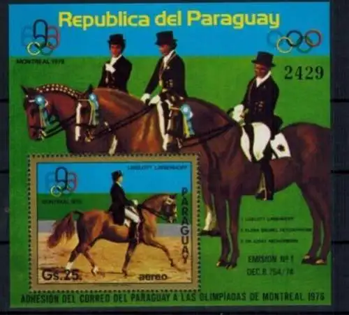 Paraguay Olympia Block 254 + 255 Sport Olympische Sommerspiele Luxus postfrisch