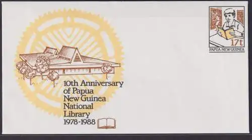 Papua Neuguinea New Guinea Ganzsache Bibliothek Literatur postal stationery